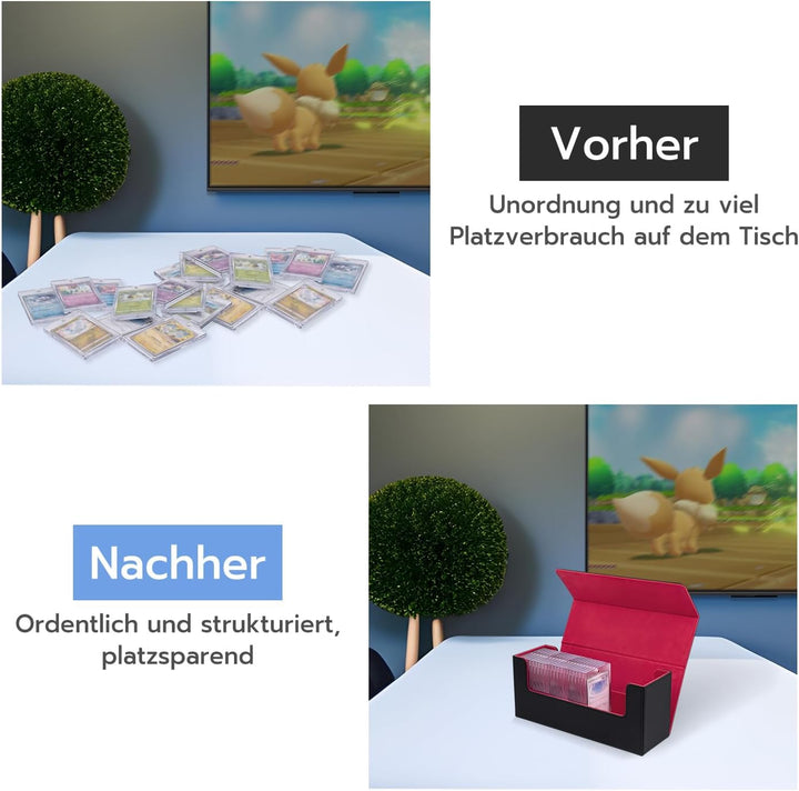 Card Deck Box for MTG, Gathering Kartenbox für 580+ Ungesleevte Karten/ 35pt/130PT Sammelkarten Hüll