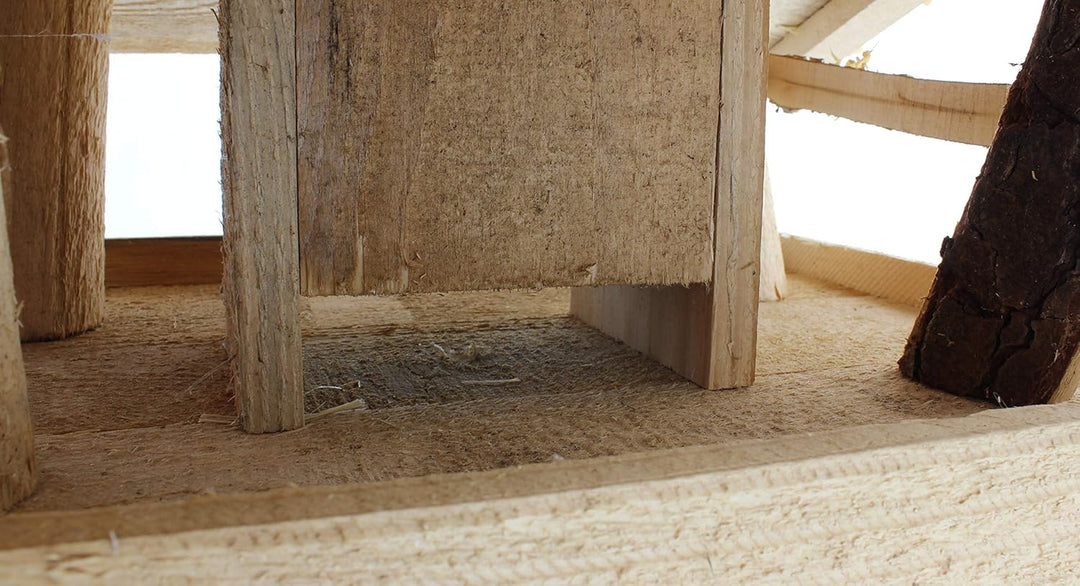 Vogelhaus Futterhaus Vogelvilla Heide aus Echtholz mit Futtersilo und Ständer XXL 145cm Höhe 60cm Br