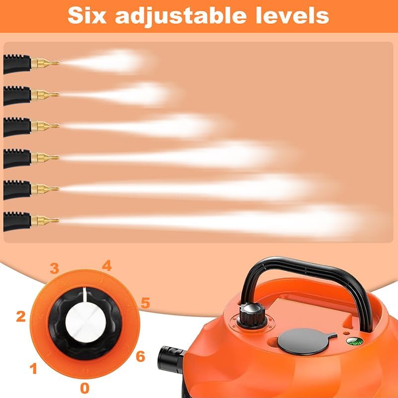3800W Handdampfreiniger, 6 Geschwindigkeitsstufen, 1L Wassertank Steam Cleaner, Dampfreiniger Handge