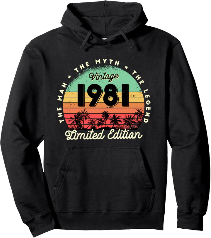 Vintage 1981 Man Myth Legend 41 Years Old 40th Birthday Gift Pullover Hoodie