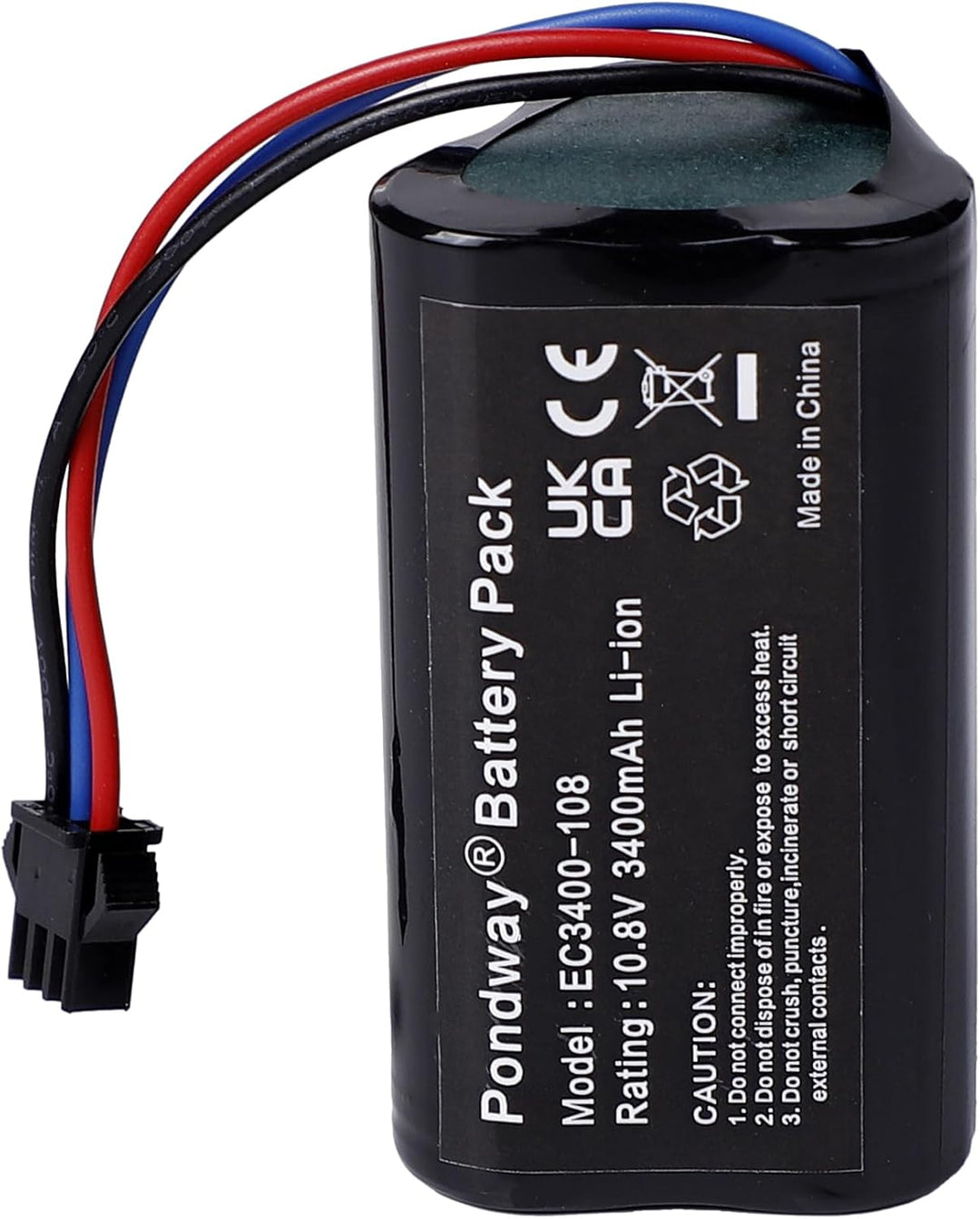 3400mAh 10.8V EC3400-108 Ersatzakku Kompatibel mit Ecovacs D36A/D36B/D36C/D36E/DA60/DA611/DB35/Deebo
