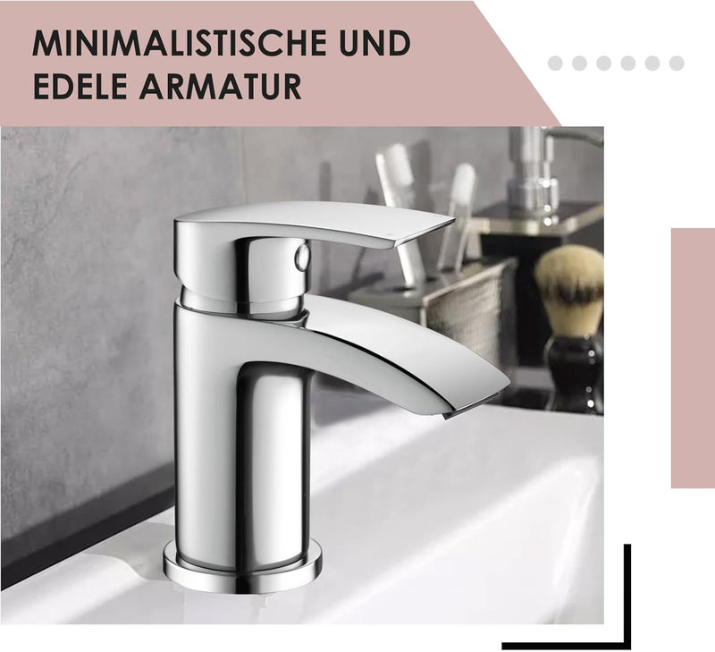 Waschtischarmatur Wasserhahn Bad Waschbeckenarmatur Einhebelmischer Waschtischbatterie Badarmatur Ar
