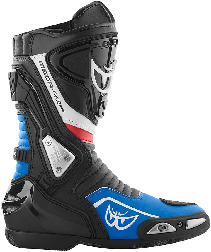 Berik Donington Motorradstiefel, schwarz/blau, 46 46 EU Schwarz Blau, 46 EU Schwarz Blau