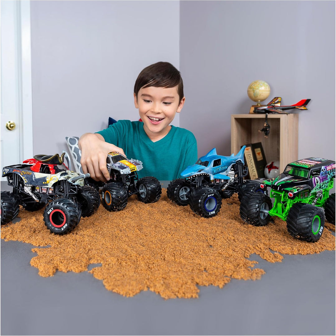 Monster Jam 6063913 Jam, Offizieller Megalodon Monster Truck, Sammler-Druckguss-Fahrzeug, Massstab 1