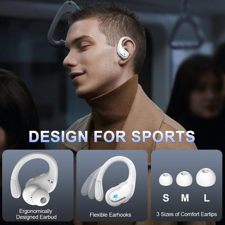 Ltinist Bluetooth Kopfhörer Sport, 75Std Kopfhörer Kabellos Bluetooth 5.4, 3D Stereo, In Ear Kopfhör