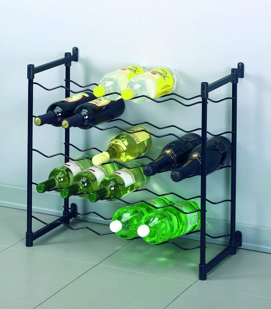 Metaltex 383730099 Flaschenregal für 30 Flaschen 58 x 26 x 53 cm Barolo, Für 30 Flaschen