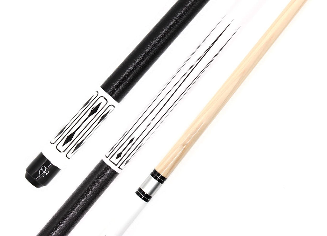 Billardqueue Pool Queue First, 2-teilig, 147 cm, 520 gr Weiss, Weiss