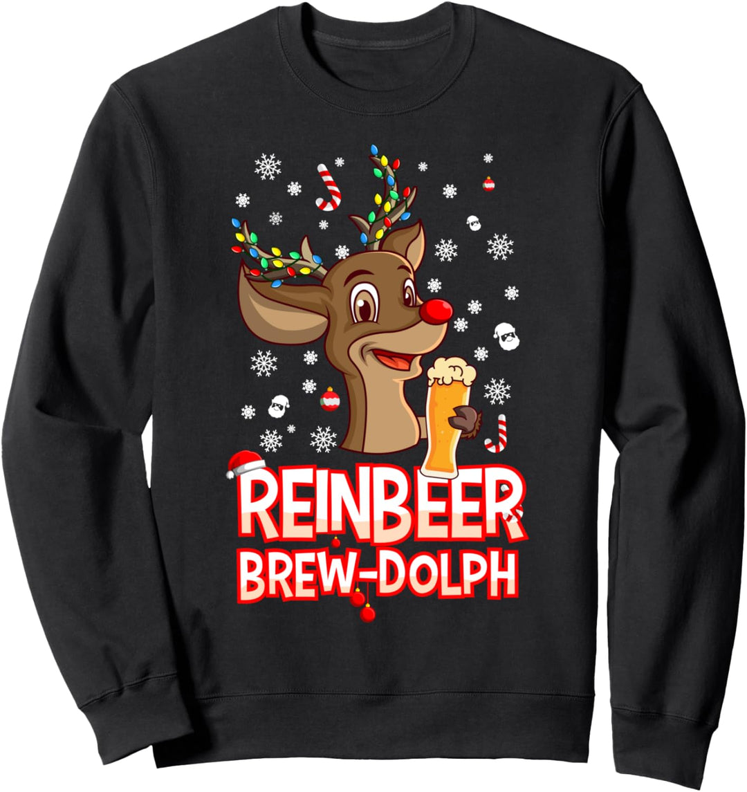 Brewdolph REINBEER Weihnachten Retro Geschenke für Sweatshirt