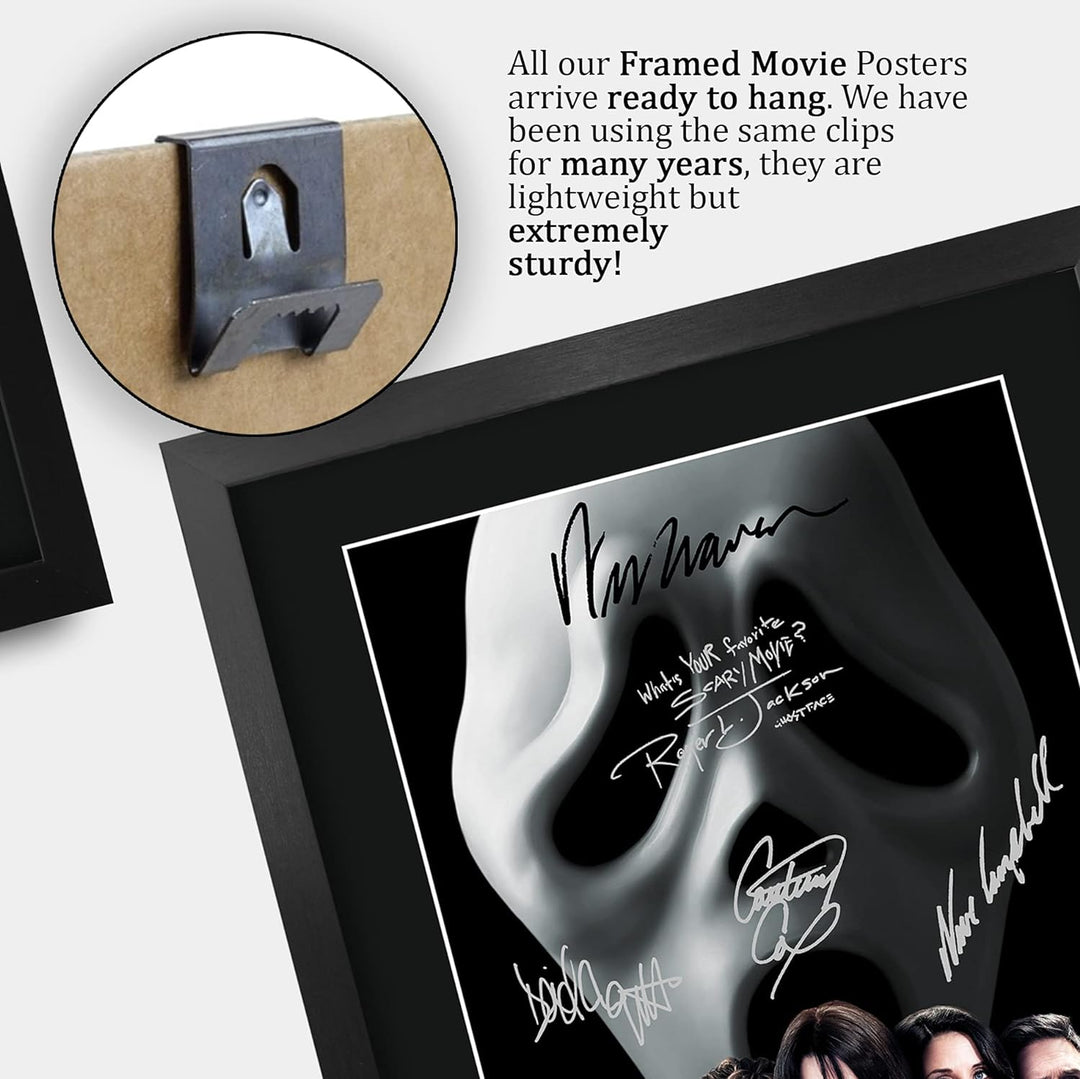 HWC Trading FR A3 Scream 4 Gifts Poster, signiertes Autogramm-Bild für Film-Erinnerungsstücke, gerah