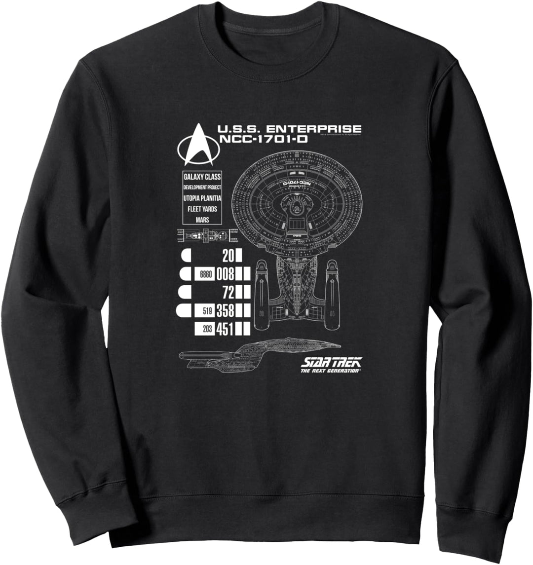 Star Trek: The Next Generation U.S.S. Enterprise Schematics Sweatshirt