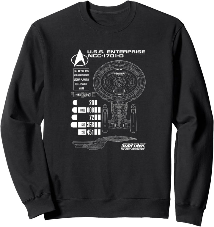 Star Trek: The Next Generation U.S.S. Enterprise Schematics Sweatshirt