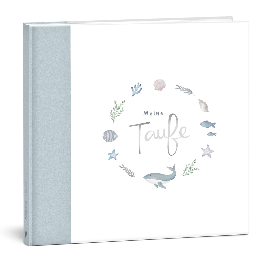 mintkind® Gästebuch Meine Taufe Wal I für Junge & Mädchen | Taufbuch, Taufgeschenk, Taufalbum, Erinn