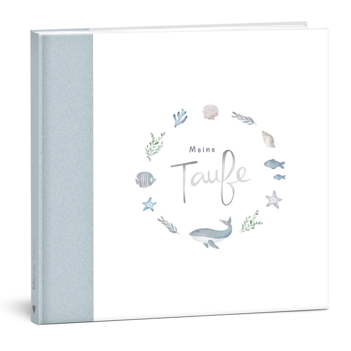 mintkind® Gästebuch Meine Taufe Wal I für Junge & Mädchen | Taufbuch, Taufgeschenk, Taufalbum, Erinn