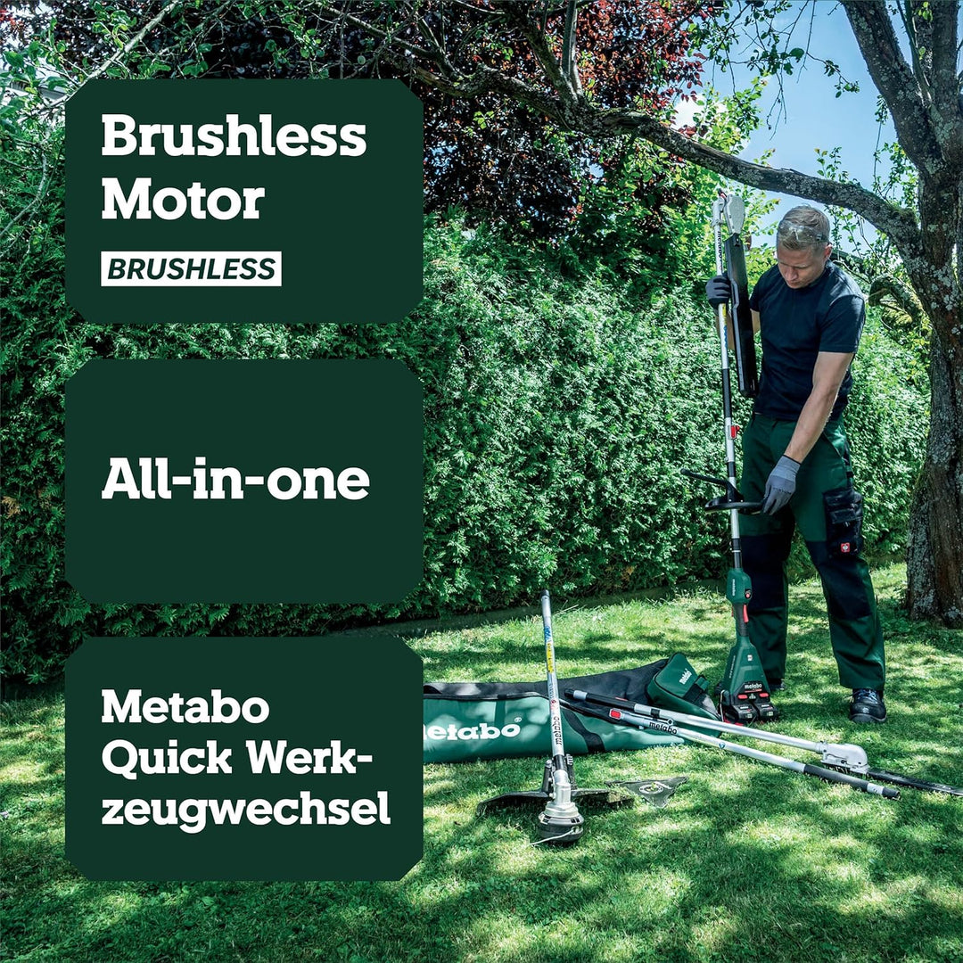 metabo Akku-Multifunktionsantrieb MA 36-18 LTX BL Q – 601725850 – 18 V – Akku-Antrieb für die Aufsät