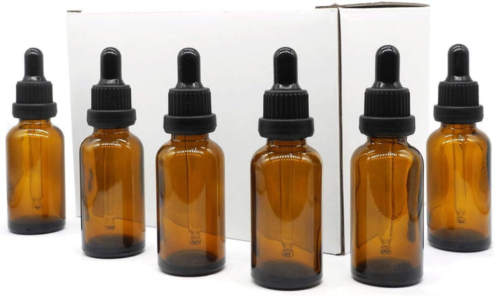 YIZHAO Pipettenflasche 30ml, Apothekerflasche Braunglas mit [Dropper Pipette Glas], Braunglasflasche