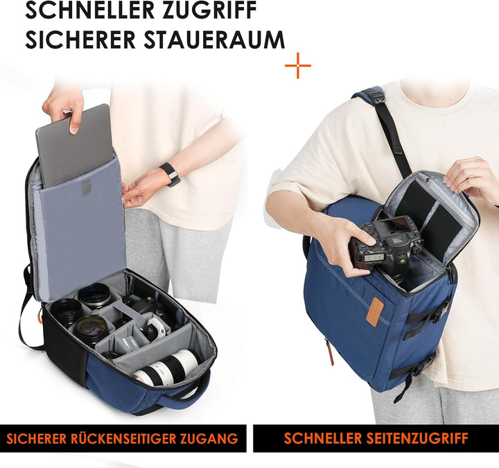 TARION Kamerarucksack Spiegelreflex Fotorucksack Wasserdicht Leicht und Kompakt Klein DSLR Rucksack