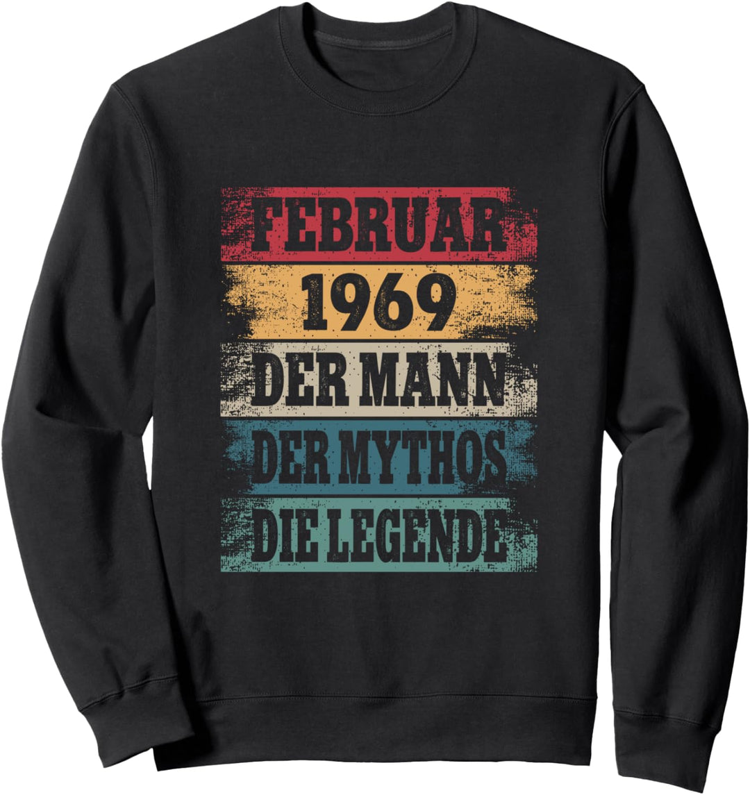 53 Jahre Geburtstag Mann Februar Lustiges Geburtstagsoutfit Sweatshirt