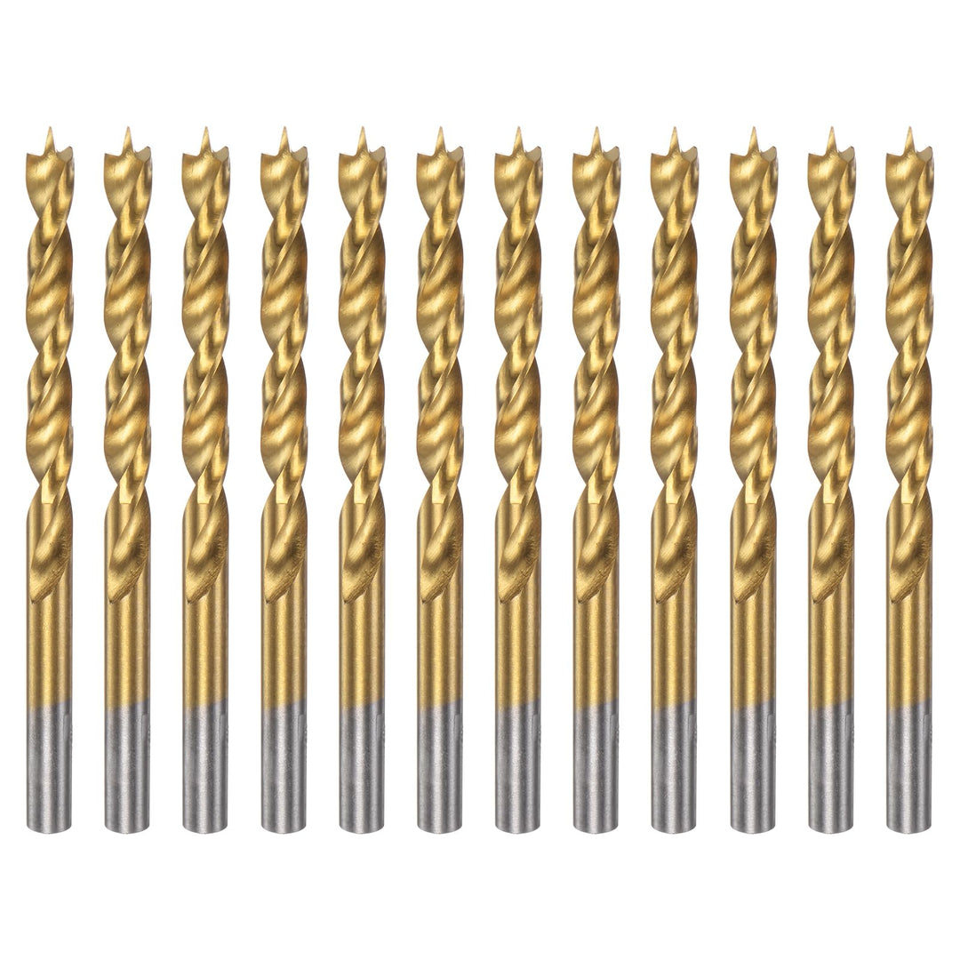 QUARKZMAN 12 Stück 6,5mm Brad Point Bohrer, Metrische 63mm Bohrtiefe Spiral Twist Bohrer mit HSS4241