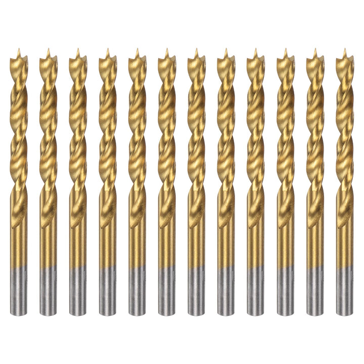 QUARKZMAN 12 Stück 6,5mm Brad Point Bohrer, Metrische 63mm Bohrtiefe Spiral Twist Bohrer mit HSS4241