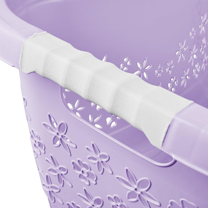 keeeper lasse Ergonomischer Wäschekorb mit luftdurchlässigem Dekor, 50 l, Anti-Rutsch-Softgriffe, Vi