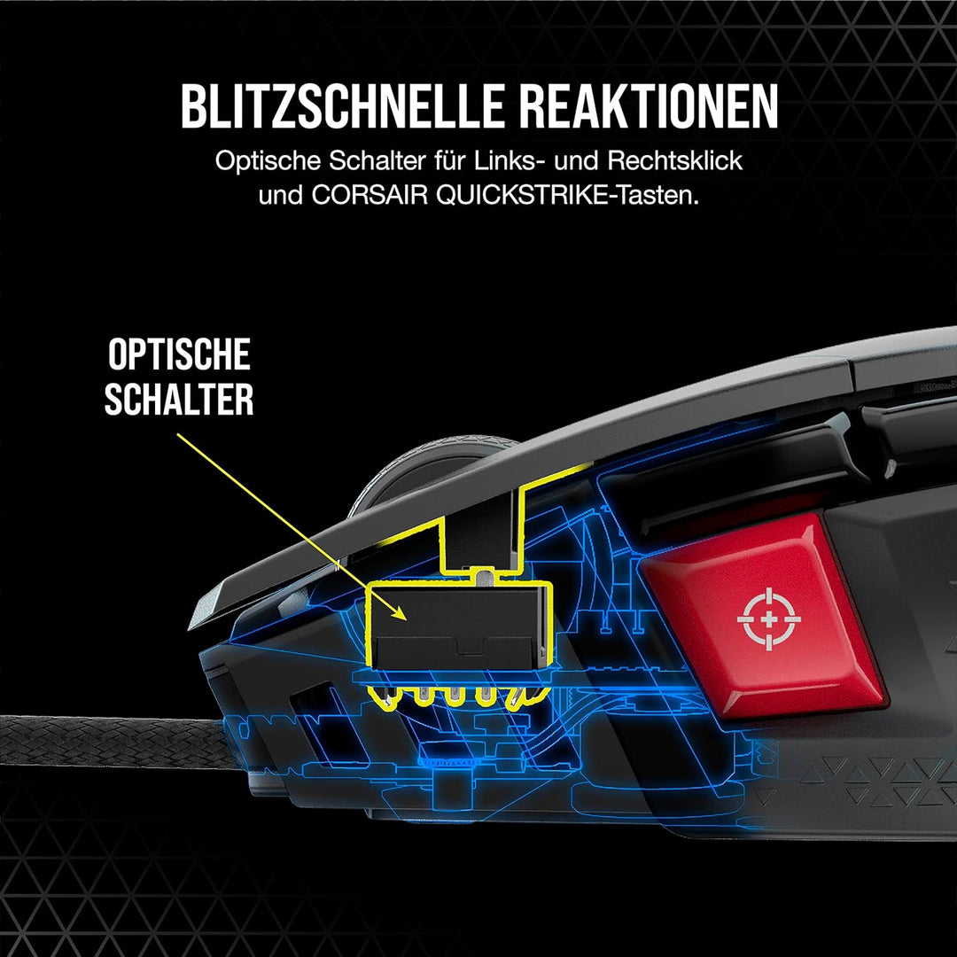 CORSAIR M65 RGB ULTRA Wired Tunable FPS Gaming Mouse - 26.000 DPI - Optische Schalter - Gewichtssyst