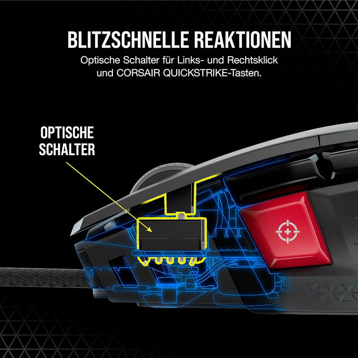 CORSAIR M65 RGB ULTRA Wired Tunable FPS Gaming Mouse - 26.000 DPI - Optische Schalter - Gewichtssyst