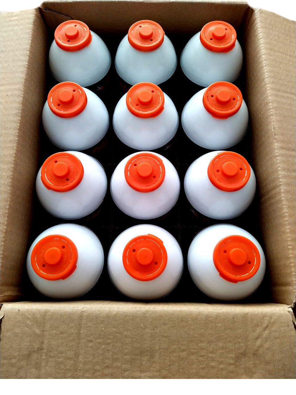 12x R600a Kältemittel in 280g Dose mit 7/16'' NPT Anschlussgewinde