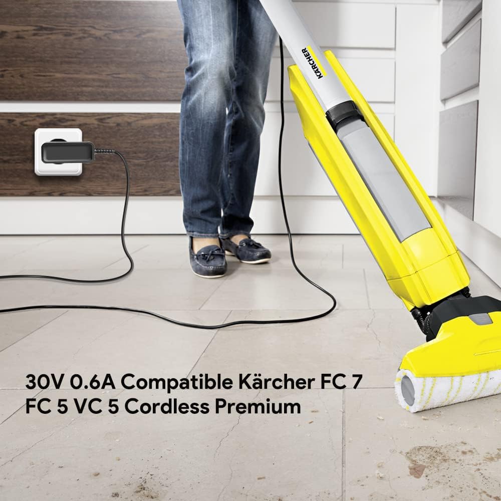 KFD Netzteil 30V 600mA Ladegerät Ladekabel für Kärcher FC7 PS07 FC5 Cordless Premium Hartbodenreinig