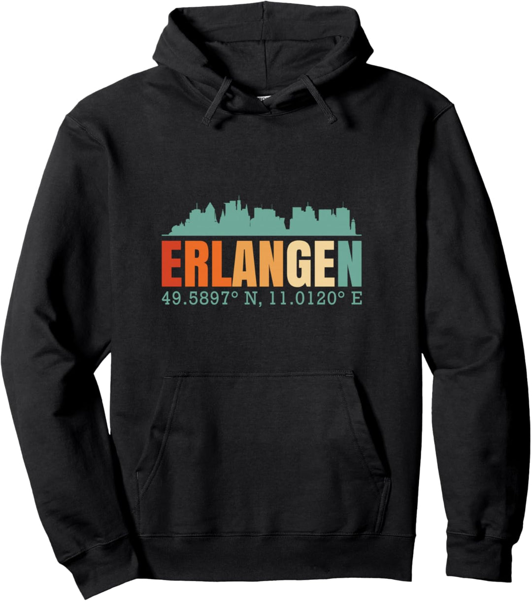 Skyline von Erlangen Pullover Hoodie