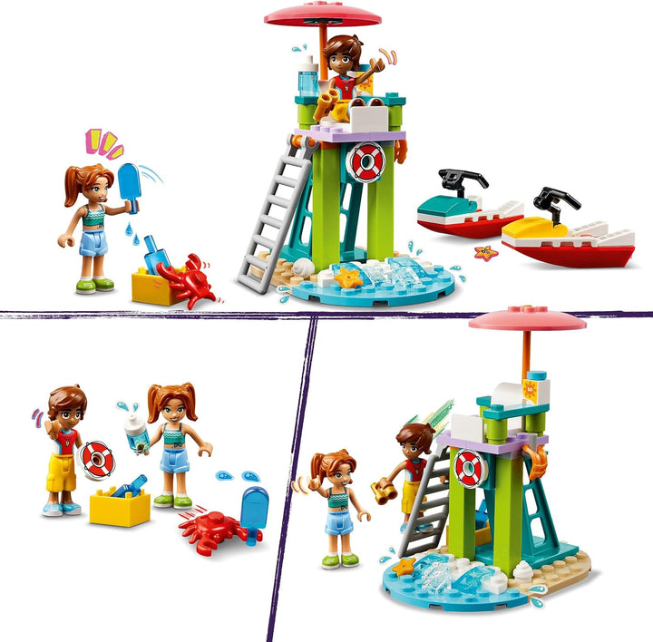 LEGO Friends Rettungsschwimmer Aussichtsturm mit Jetskis, Kinderspielzeug, Geschenkidee für Mädchen