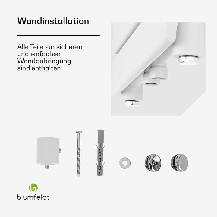 Blumfeldt Badheizkörper, Design Heizkörper Flach, Sparsamer Flachheizkörper Vertikal, 509 Watt Warmw