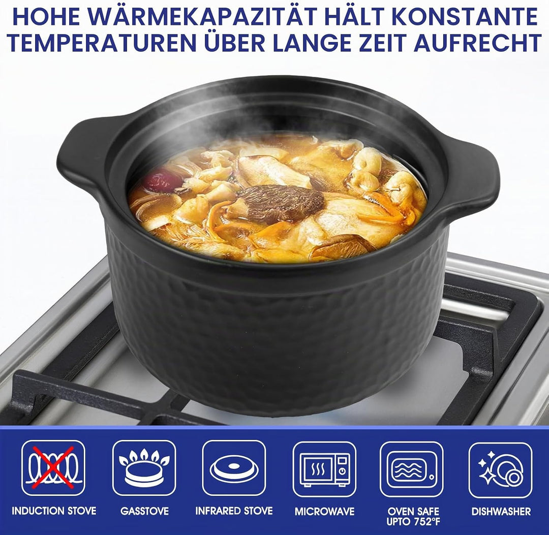 Hochleistungs-Tontopf - Ersetzt sowohl einen Rönertopf als auch einen Suppentopf (4,5 Liter)