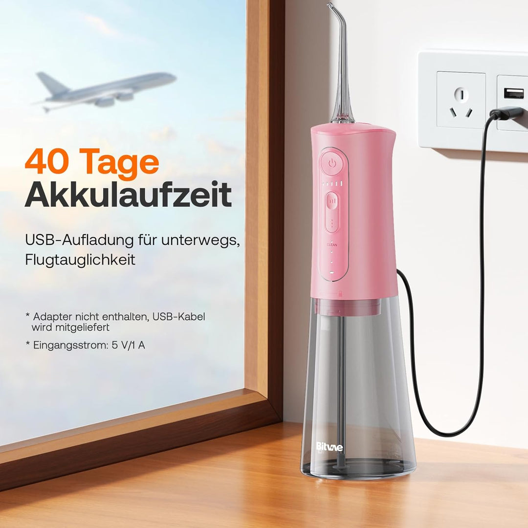 Munddusche Kabellos, Bitvae Elektrische Zahnreiniger 3 Modi & 5 Intensitäten, Munddusche Testsieger