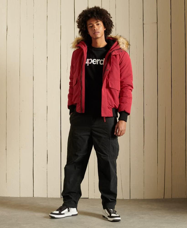 Superdry Herren Everest Bomberjacke S Hike Red, S Wanderer Rot