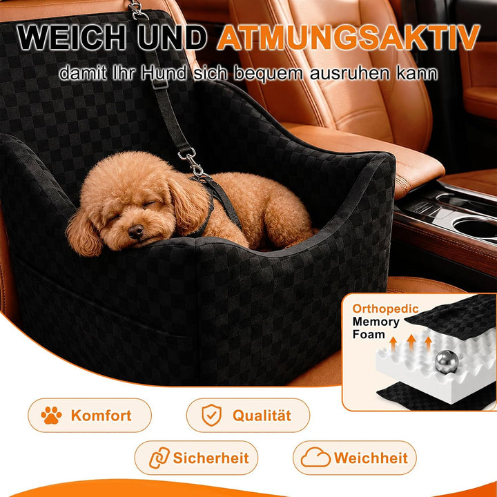 Hundesitz Auto für Kleine und Mittelgrosse Hunde Schwarz, Schwarz