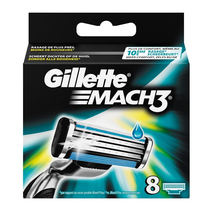 Gillette Rasierklingen Mach3, für Herren, 8 Stück,XL Mach3 - 8 Rasierklingen, Mach3 - 8 Rasierklinge
