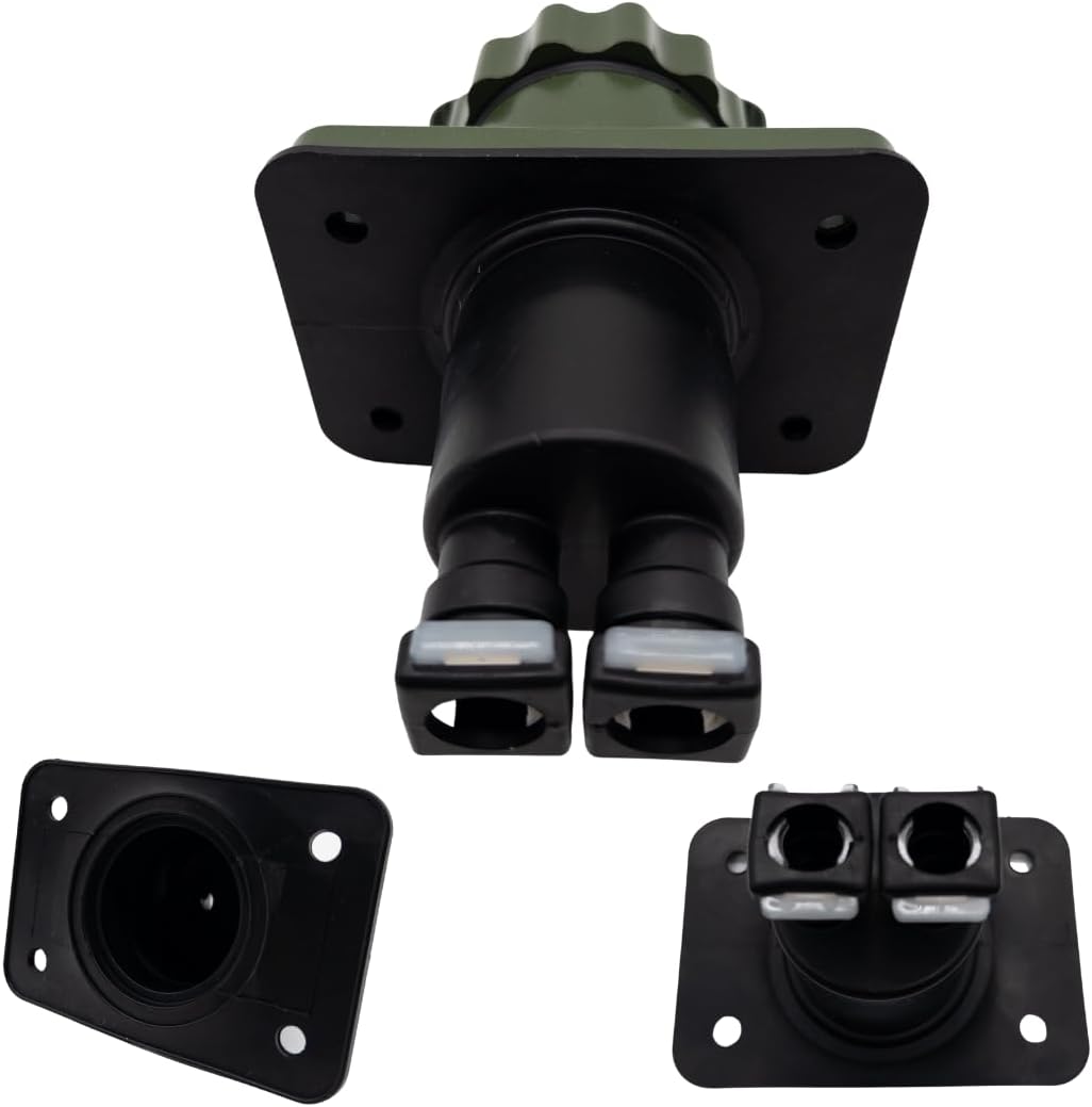 2 polig NATO Elektrowendel, 2 x 35 mm², 4 Meter NATO Wendel, 12V/24V NATO Spiralkabel, 2 x NATO Stec