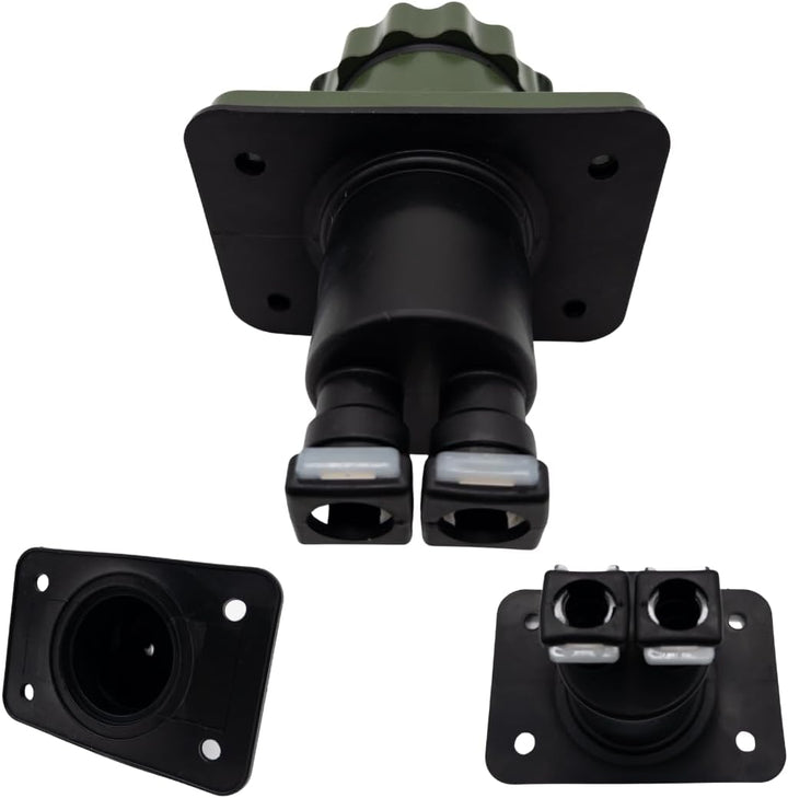 2 polig NATO Elektrowendel, 2 x 35 mm², 4 Meter NATO Wendel, 12V/24V NATO Spiralkabel, 2 x NATO Stec