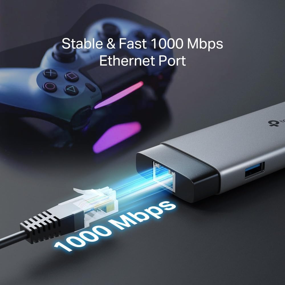 TP-Link UH9120C Docking Station USB C Hub PD100W, 4K 60Hz HDMI, 1× USB C, 3× USB A, Gigabit Ethernet