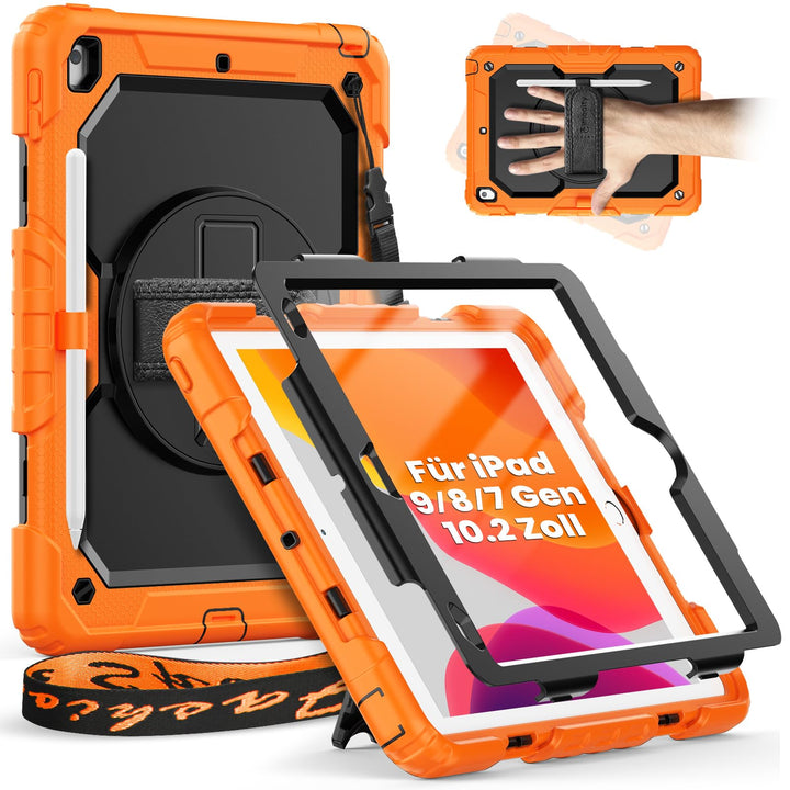 Timecity Hülle für iPad 9/8 / 7 Generation 2021/2020 / 2019 10,2 Zoll Schutzhülle Stossfest Robust m