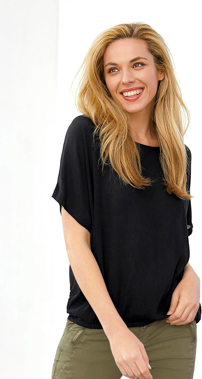KAFFE Damen Bluse ärmellos KAamber KAamber Stanley Kurzarm 38 Black Deep, 38 Black Deep