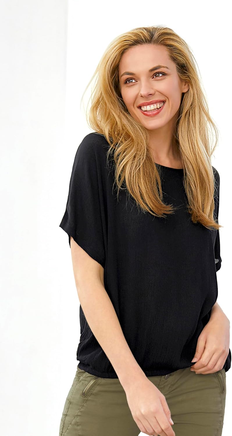 KAFFE Damen Bluse ärmellos KAamber KAamber Stanley Kurzarm 38 Black Deep, 38 Black Deep