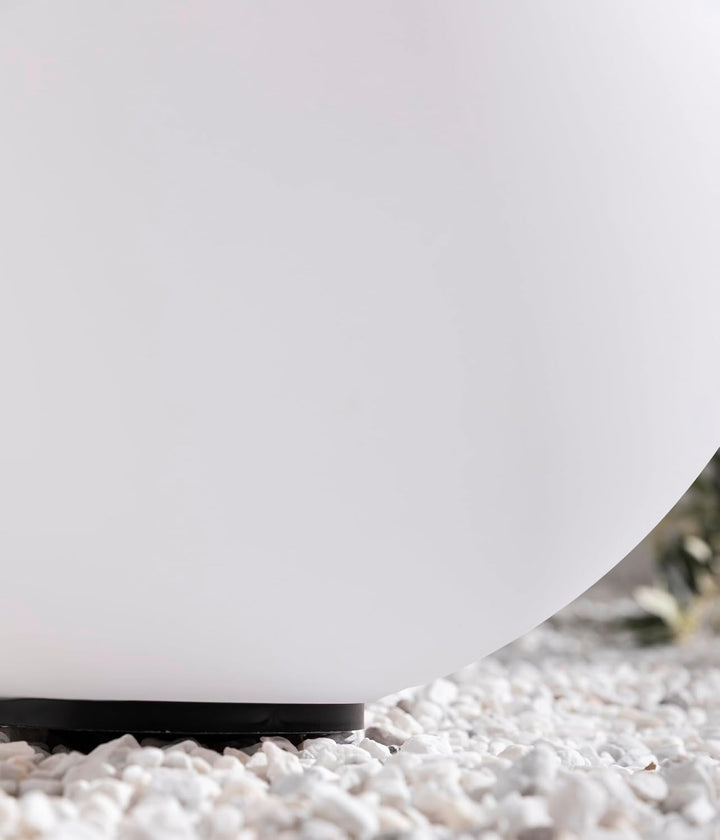 Dehner Solarkugel, Echtglas-Optik, weiss, 41.5 x 41 x 40.5 cm