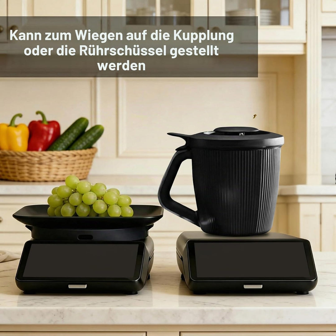 WiegePlatte für Thermomix TM7 - Präzise Plattformwaage & Schutzabdeckung - Wiegen ohne Mixtopf, Schü