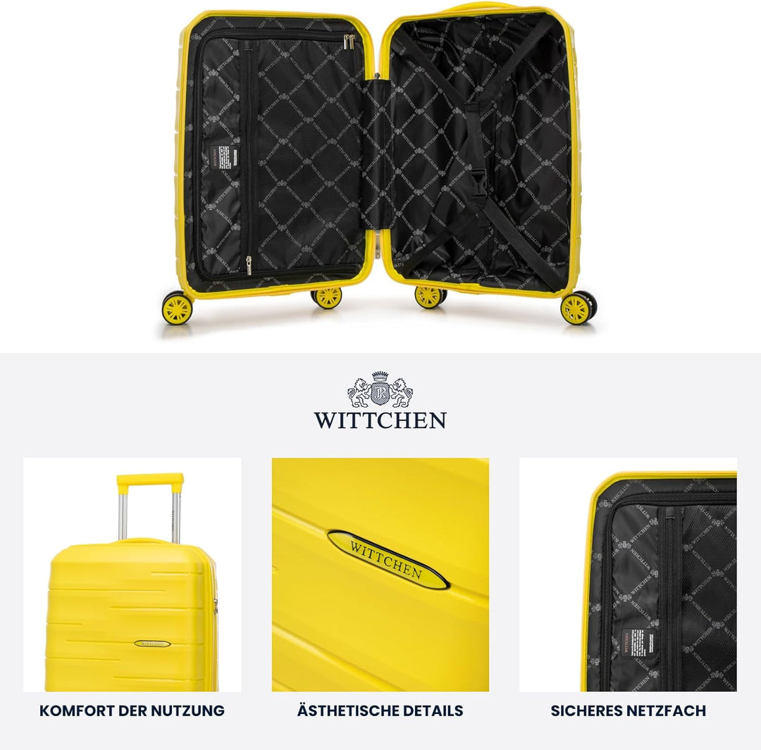 WITTCHEN ARCO Line | Mittelgrosser Koffer Reisetasche | Leichtes Gepäck Polypropylen TSA-Schloss Tel
