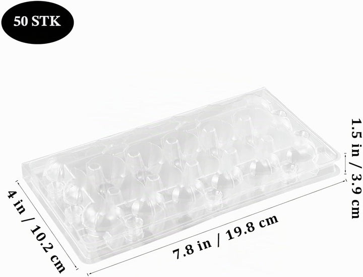HEMOTON 50 Stücke 18 Gitter Wachtelei Aufbewahrungsbox Transparent Ei Spender Halter Fall Kühlschran