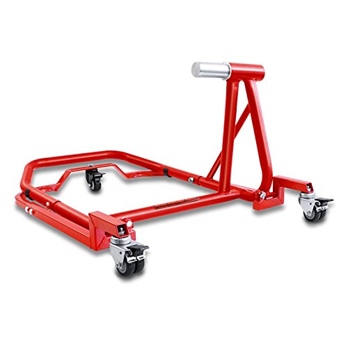 ConStands - Motorrad Montageständer für Ducati Diavel/S 11-22 Single Mover Rot hinten inkl. Rangierh