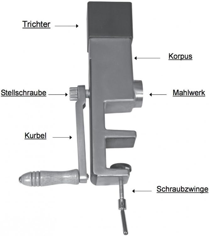 Hochwertige Getreidemühle der Marke Back to Basics Gewürzmühle Kornmühle