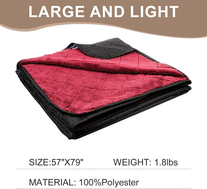 ACUSHLA wasserdichte Fleece-Decke, Campingdecke für kaltes Wetter, Outdoor, Strand, Picknick, Stadio