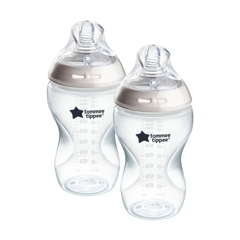 Tommee Tippee Closer to Nature Babyflaschen, Natürlich geformter Trinksauger mit Anti-Kolik-Ventil,